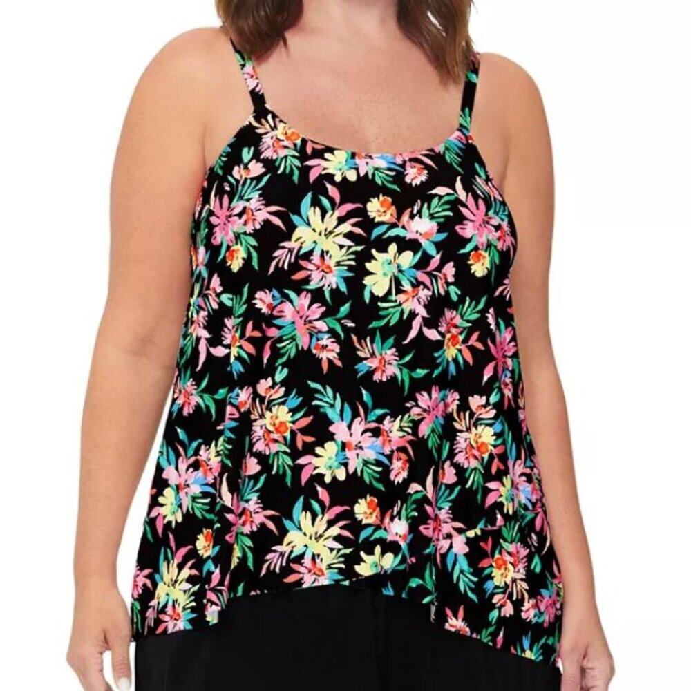 Leilani Plus Brand Size 22W Perfect Day Cape Town Tankini Top Mix & Match Swim